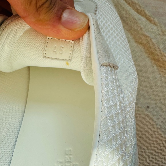 Hermès Bouncing Sneakers White Mesh & Suede EU 45 Excellent Condition - Picture 6 of 8